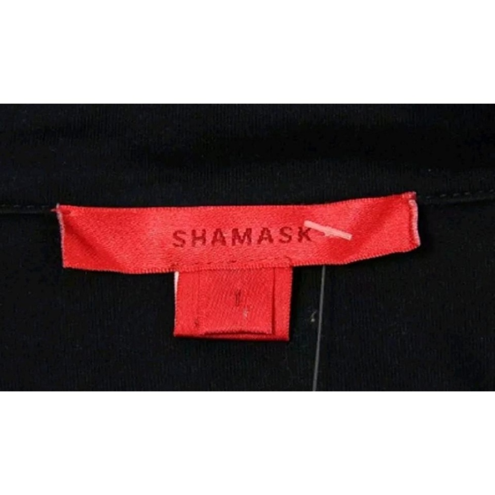 Shamask Black Wool Button Up Blouse Size 1 - image 4